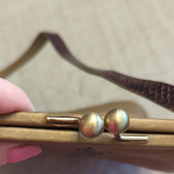 Vintage Leather And Snakeskin Trim Purse - Picture 5 of 9